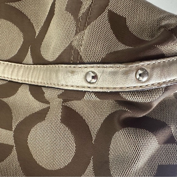 Coach Y2K Tan, Brown and Gold Alexandra Bag with Dusty. - Picture 15 of 16